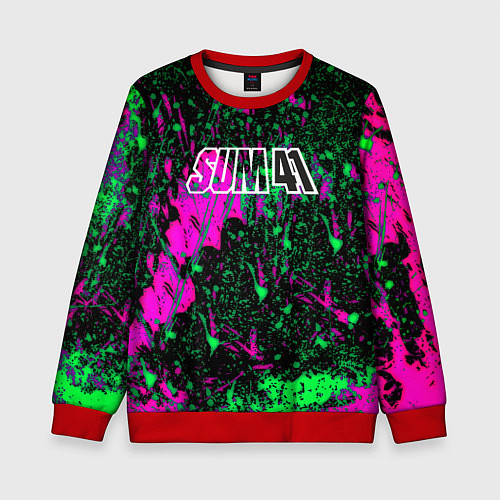 Детский свитшот Sum 41 неоновые краски / 3D-Красный – фото 1