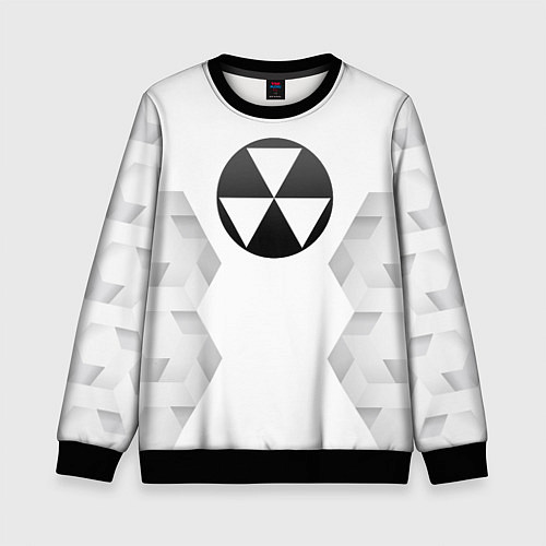 Детский свитшот Fallout white poly / 3D-Черный – фото 1