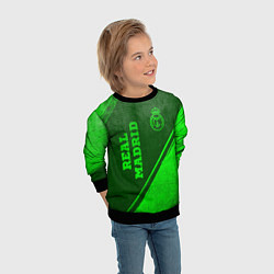 Свитшот детский Real Madrid - green gradient вертикально, цвет: 3D-черный — фото 2