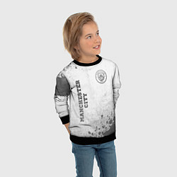 Свитшот детский Manchester City - white gradient вертикально, цвет: 3D-черный — фото 2