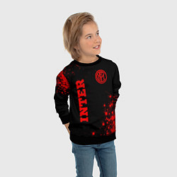 Свитшот детский Inter - red gradient вертикально, цвет: 3D-черный — фото 2