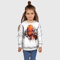 Свитшот детский Дэдпул краски, цвет: 3D-белый — фото 2