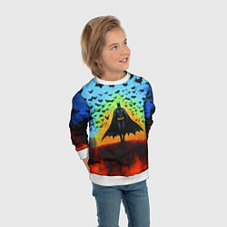Свитшот детский Бэтмен и летучие мыши, цвет: 3D-белый — фото 2
