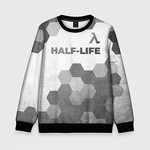 Детский свитшот Half-Life - white gradient посередине / 3D-Черный – фото 1