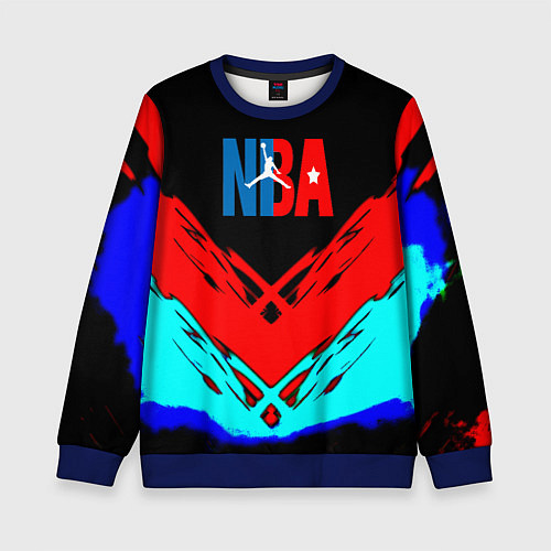 Детский свитшот NBA краски геометрия / 3D-Синий – фото 1