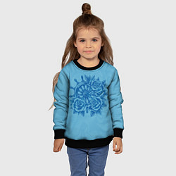 Свитшот детский Штурвал и три розы, цвет: 3D-черный — фото 2