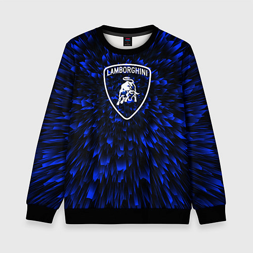 Детский свитшот Lamborghini blue energy / 3D-Черный – фото 1