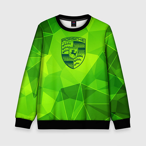 Детский свитшот Porsche green poly / 3D-Черный – фото 1