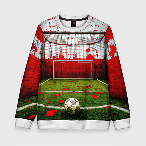 Детский свитшот Мини-футбол / 3D-Белый – фото 1