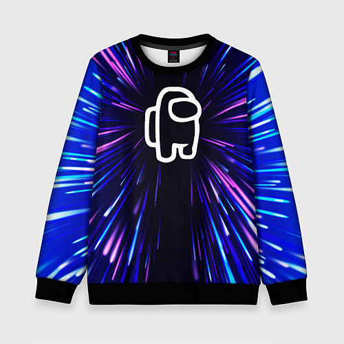 Детский свитшот Among Us neon energy / 3D-Черный – фото 1