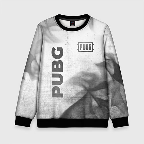 Детский свитшот PUBG - white gradient вертикально / 3D-Черный – фото 1