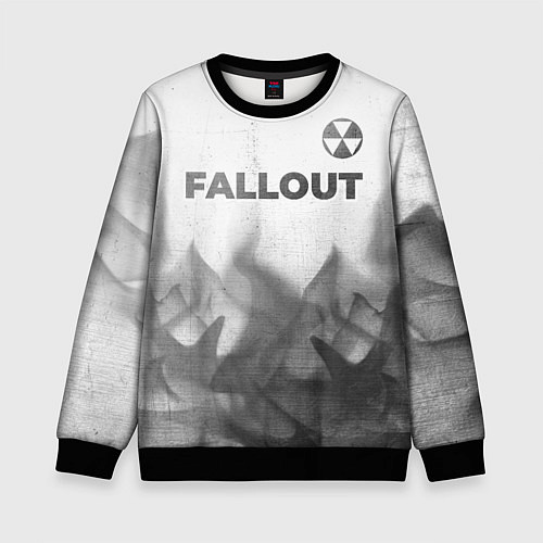 Детский свитшот Fallout - white gradient посередине / 3D-Черный – фото 1