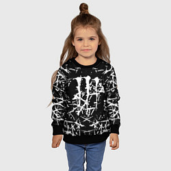 Свитшот детский Monster energy белые штрихи краско, цвет: 3D-черный — фото 2