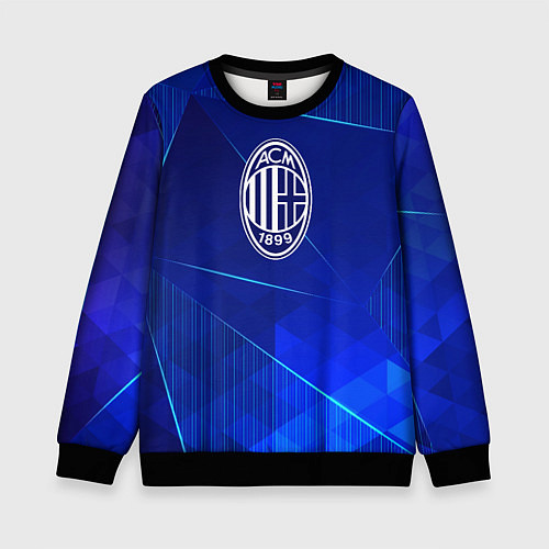 Детский свитшот AC Milan blue poly / 3D-Черный – фото 1