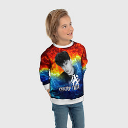 Свитшот детский Сектор газа Юрий Хой, цвет: 3D-белый — фото 2