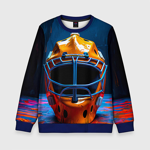 Детский свитшот Маска голкипера / 3D-Синий – фото 1