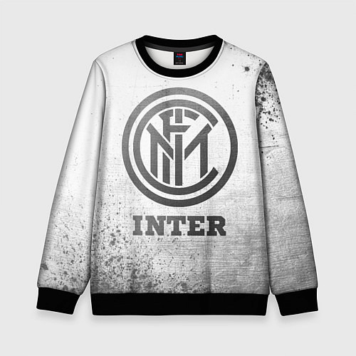 Детский свитшот Inter - white gradient / 3D-Черный – фото 1