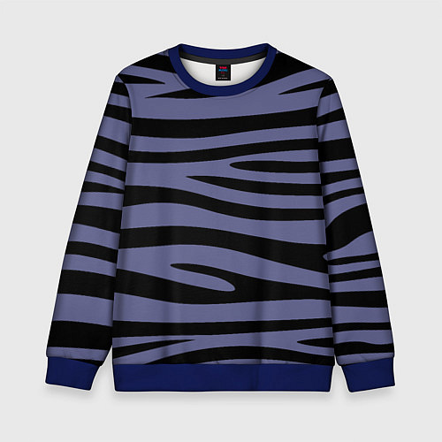Детский свитшот Морские полоски / 3D-Синий – фото 1