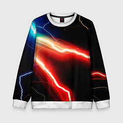 Свитшот детский Lightning light, цвет: 3D-белый