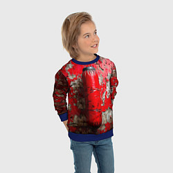 Свитшот детский Красная боксерская груша, цвет: 3D-синий — фото 2