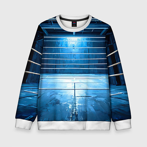 Детский свитшот Синий ринг / 3D-Белый – фото 1