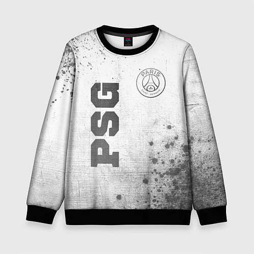 Детский свитшот PSG - white gradient вертикально / 3D-Черный – фото 1