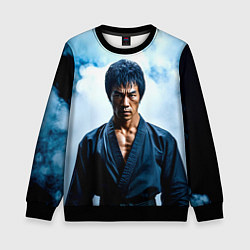 Детский свитшот Брюс Ли в дыму