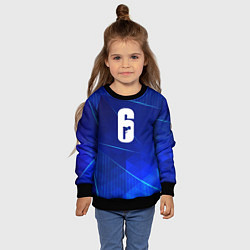 Свитшот детский Rainbow Six blue poly, цвет: 3D-черный — фото 2