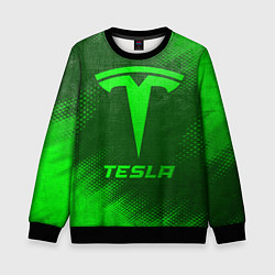 Детский свитшот Tesla - green gradient