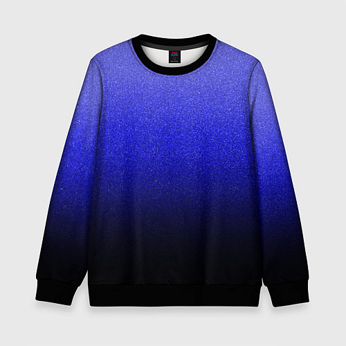 Детский свитшот Градиент индиго из синего в чёрный / 3D-Черный – фото 1