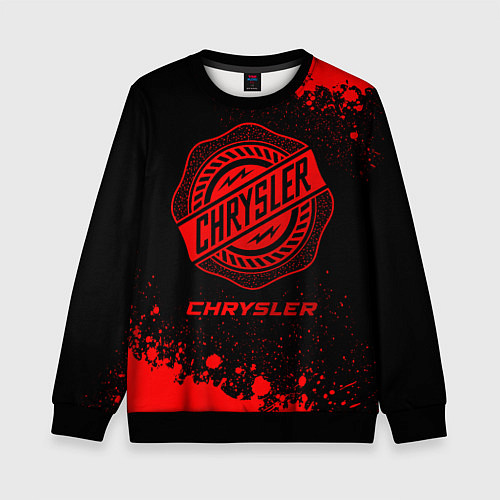 Детский свитшот Chrysler - red gradient / 3D-Черный – фото 1