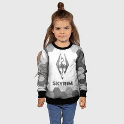 Свитшот детский Skyrim - white gradient, цвет: 3D-черный — фото 2