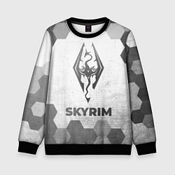 Свитшот детский Skyrim - white gradient, цвет: 3D-черный