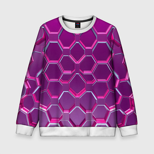 Детский свитшот Розовый бронежилет / 3D-Белый – фото 1