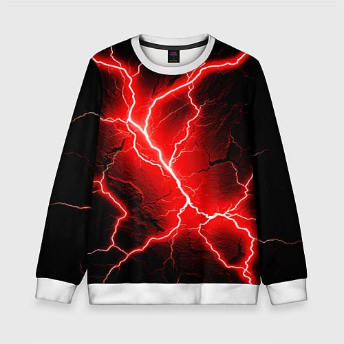 Детский свитшот Lightning / 3D-Белый – фото 1