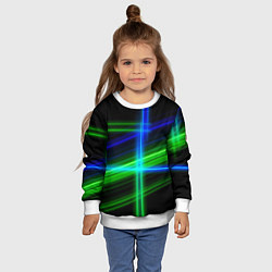 Свитшот детский Color blue black green, цвет: 3D-белый — фото 2
