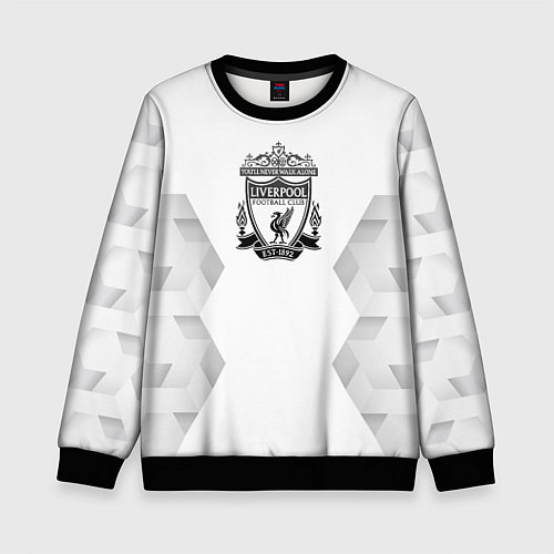 Детский свитшот Liverpool white poly / 3D-Черный – фото 1