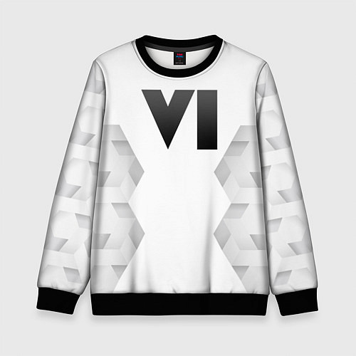 Детский свитшот GTA 6 white poly / 3D-Черный – фото 1