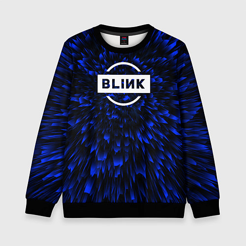 Детский свитшот Blackpink blue energy / 3D-Черный – фото 1