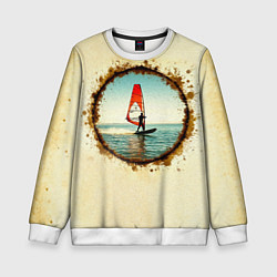 Детский свитшот Виндсерфер на бежевом