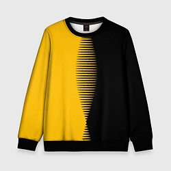 Детский свитшот Чёрно-жёлтый пополам с переходом