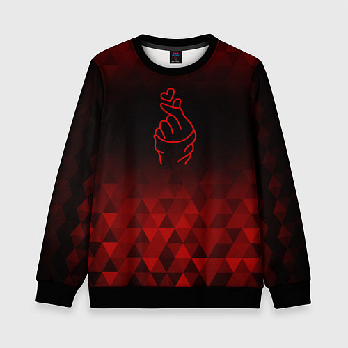 Детский свитшот K Pop red poly / 3D-Черный – фото 1