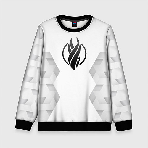 Детский свитшот Dead Space white poly / 3D-Черный – фото 1