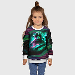 Свитшот детский Космонавт неоновая дымка, цвет: 3D-белый — фото 2