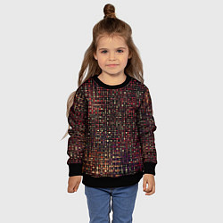 Свитшот детский Тёмный красный абстрактный мелкий паттерн, цвет: 3D-черный — фото 2