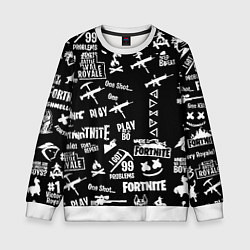 Детский свитшот Черно белые логотипы игр