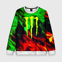 Детский свитшот Monster energy огонь лого