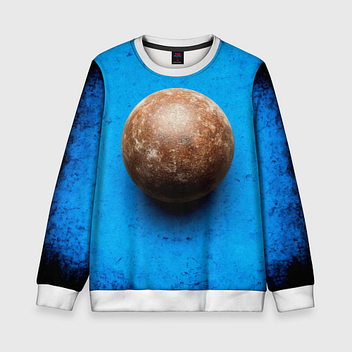 Детский свитшот Ядро для талкания на синем / 3D-Белый – фото 1