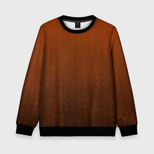 Детский свитшот Красно-коричневый текстурированный градиент / 3D-Черный – фото 1