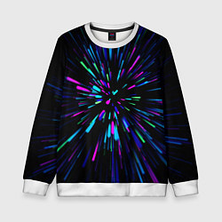 Свитшот детский Neon rods, цвет: 3D-белый